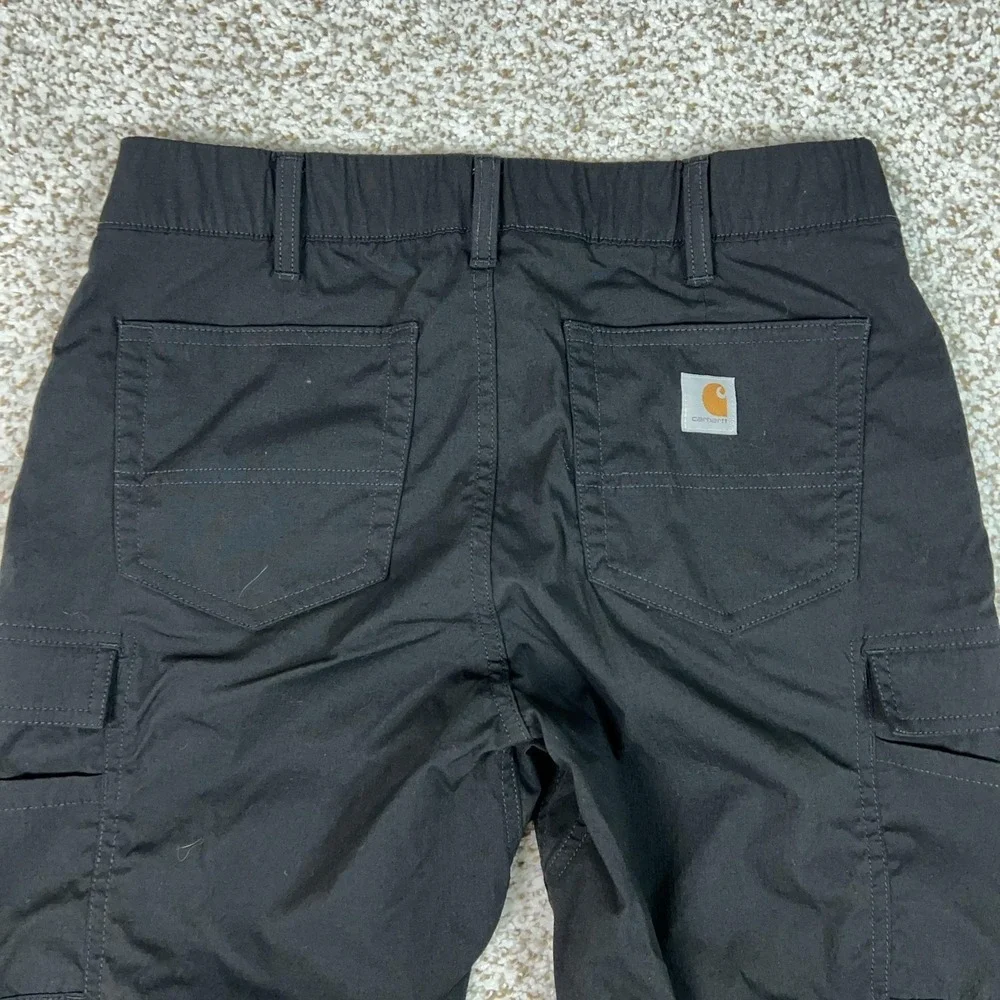 Carhartt Pants Womens 4 Black Straight Fit Cargo Capri Workwear Hiking Outdoor